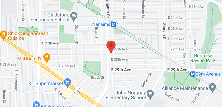 map of 4342 NANAIMO STREET